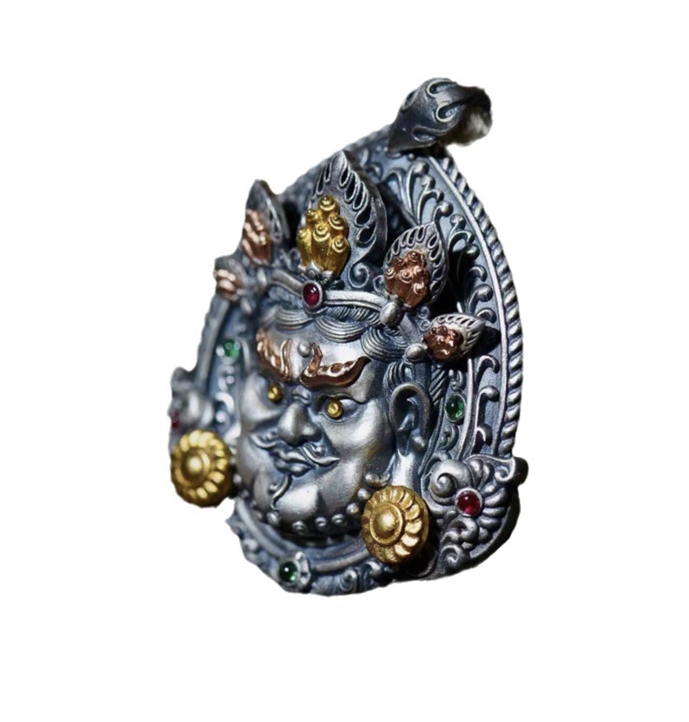 Tibetan style Buddha pendant brand, handmade retro accessories, silver pendant, necklace