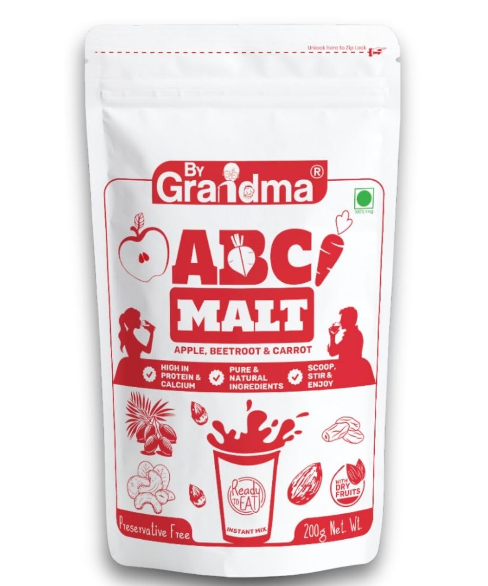 ByGrandma ABC Malt – Apple, Beetroot & Carrot | High in Protein & Calcium | No Preservatives | 100% Natural Instant Health Drink | With Dry Fruits | Ready to Eat | 200g-picture-13