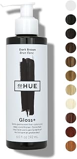 dpHUE Gloss+ Dark Brown Semi-Permanent Hair Color & Conditioner, 6.5 oz - Color Boost with Healthy Shine - Deep Conditioning Treatment - No Peroxide, Ammonia or Mixing - Gluten-Free, Vegan