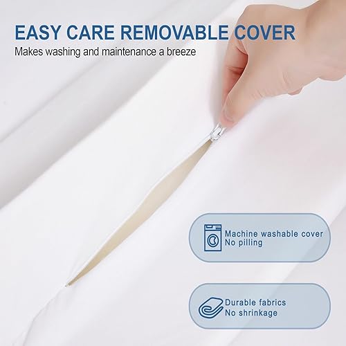 Miniatura 7 de Vekkia Kit de convertidor de cama de tamaño individual a King, 75 x 10 pulgadas, relleno dividido de huecos de tamaño individual a King para cama