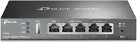TP-Link ER605 | Roteador VPN com Fio Multi-WAN | Até 4 Portas WAN Gigabit | Roteador SPI Firewall SMB | Omada SDN Integrado | Equilíbrio de carga | Proteção contra raios | Proteção vitalícia limitada