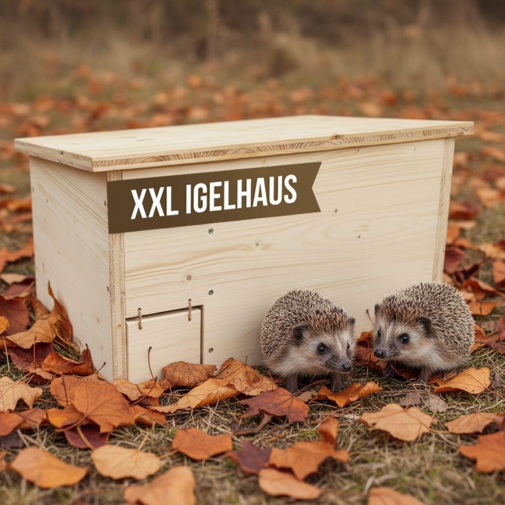 GARTENETAGE XXL Igelhaus Mit Rattenklappe Aus Zertifiziertem Holz