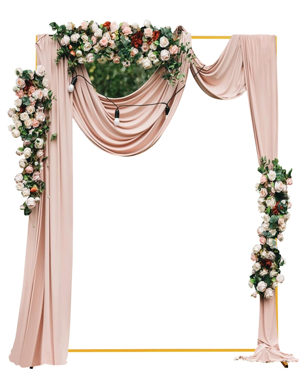 Xpork Wedding Arch 1.5x2m Metal Backdrop Stand Frame Rust Proof Flower Garden Arch for Indoor Outdoor Wedding Party Garden Flower Plant Rack Various Bridal Party Decoration