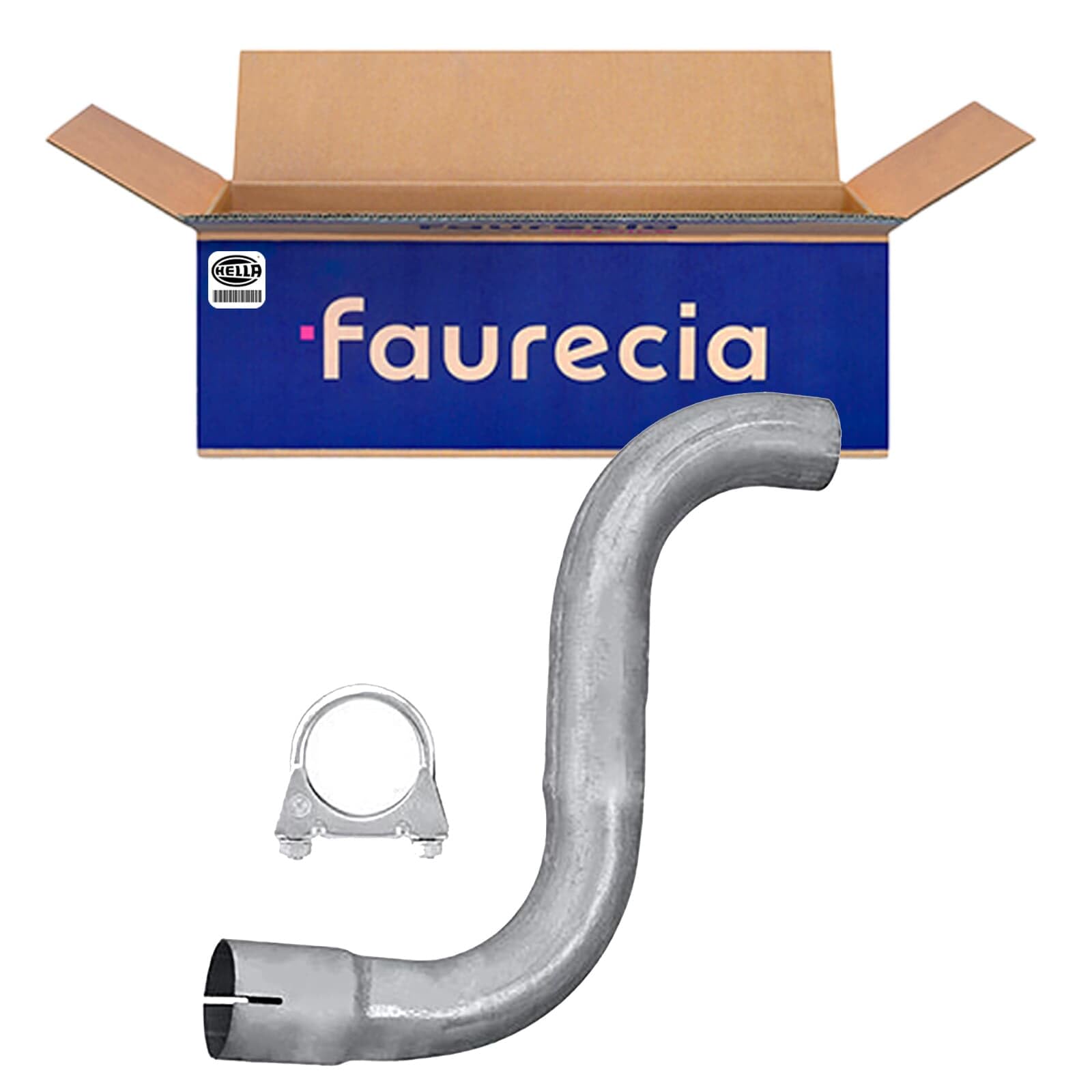 HELLA 8LA 366 004-301 Exhaust Pipe - Easy2Fit Kit - Rear - One Piece - Set with Attachments
