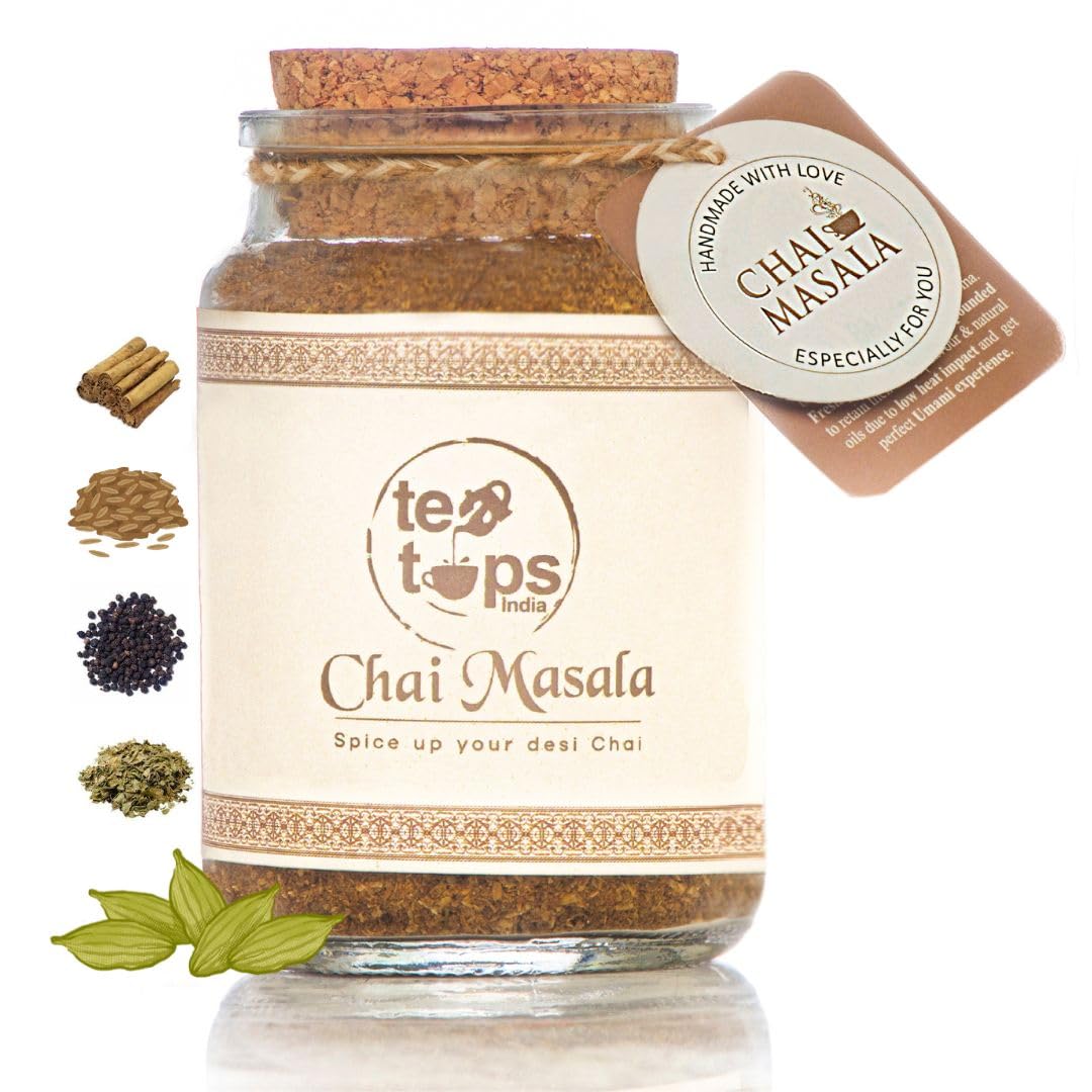 Tea Tops India Chai Masala for a perfect Kadak Masala Chai curated specially for Summers using natural & finest hand-picked spices I Traditionally Stone-pounded & Hand-blended Indian Spice Mix | 75 grams I 185 Cups (B0B5L159NL) Amazon Price History, Amazon Price Tracker
