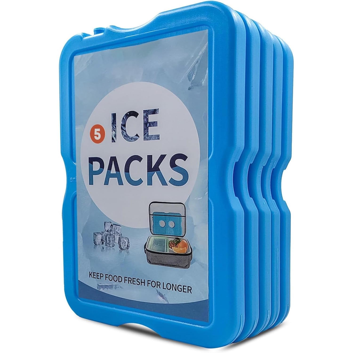 Roe TenpoHome Freezer Blocks Ice Packs for Lunch Bags and Coolers - Slim, Reusable and BPA-Free Freezer Packs