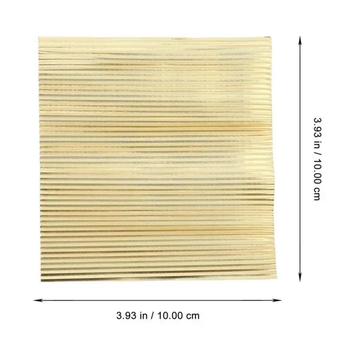 Zicobox Set of 100 Candy Wrappers - Square Aluminum Foil Paper for DIY Chocolate, Nougat, Biscuit, and Sugar Packaging - Ideal for Wedding Cookies and Homemade Treats (Gold)