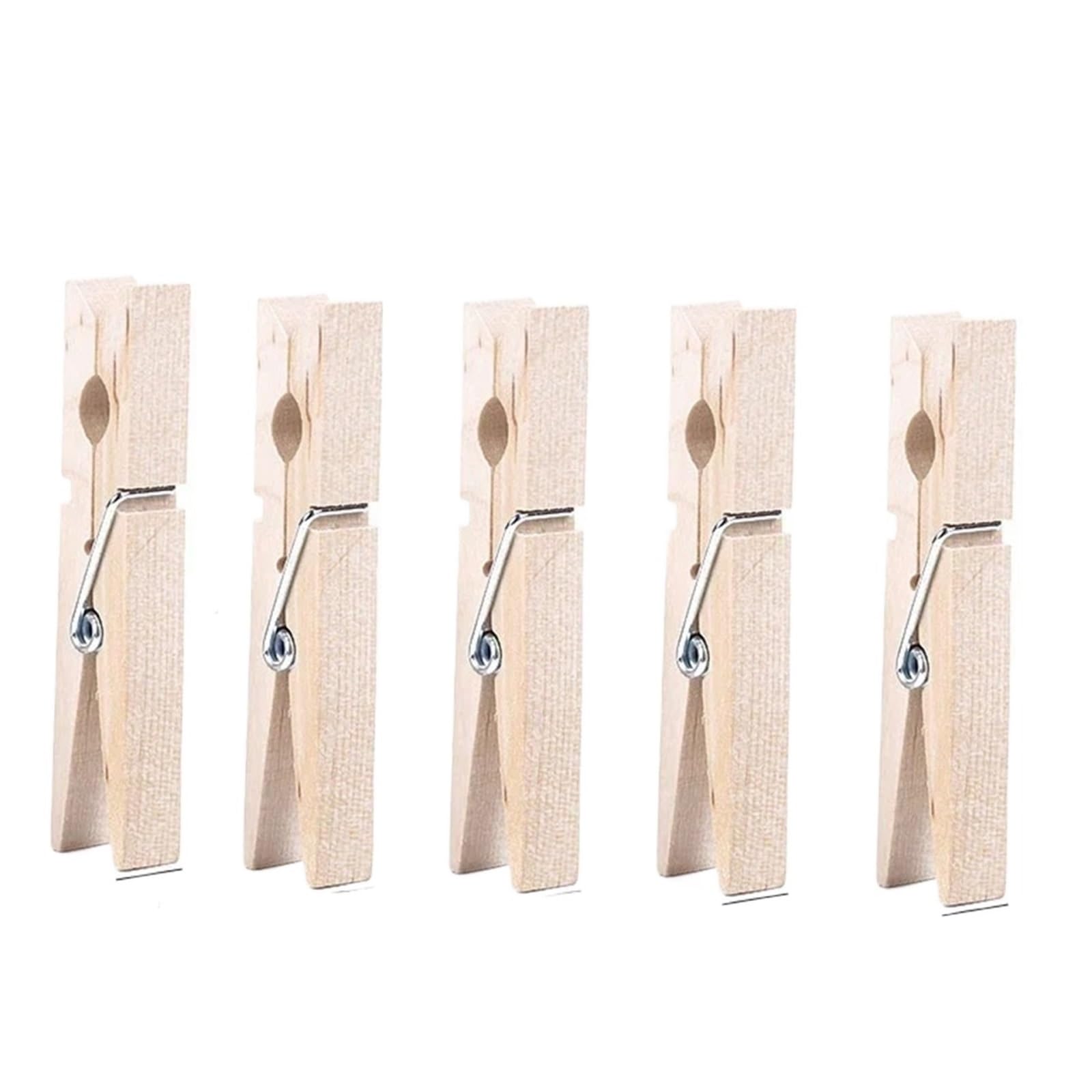 Pinzas de madera de 25/30/35/45/72 mm, clips de madera coloridos, pinzas de madera natural, pinzas para fotos, mini pinzas para ropa (500 unidades, 25 x 3 mm, natural)