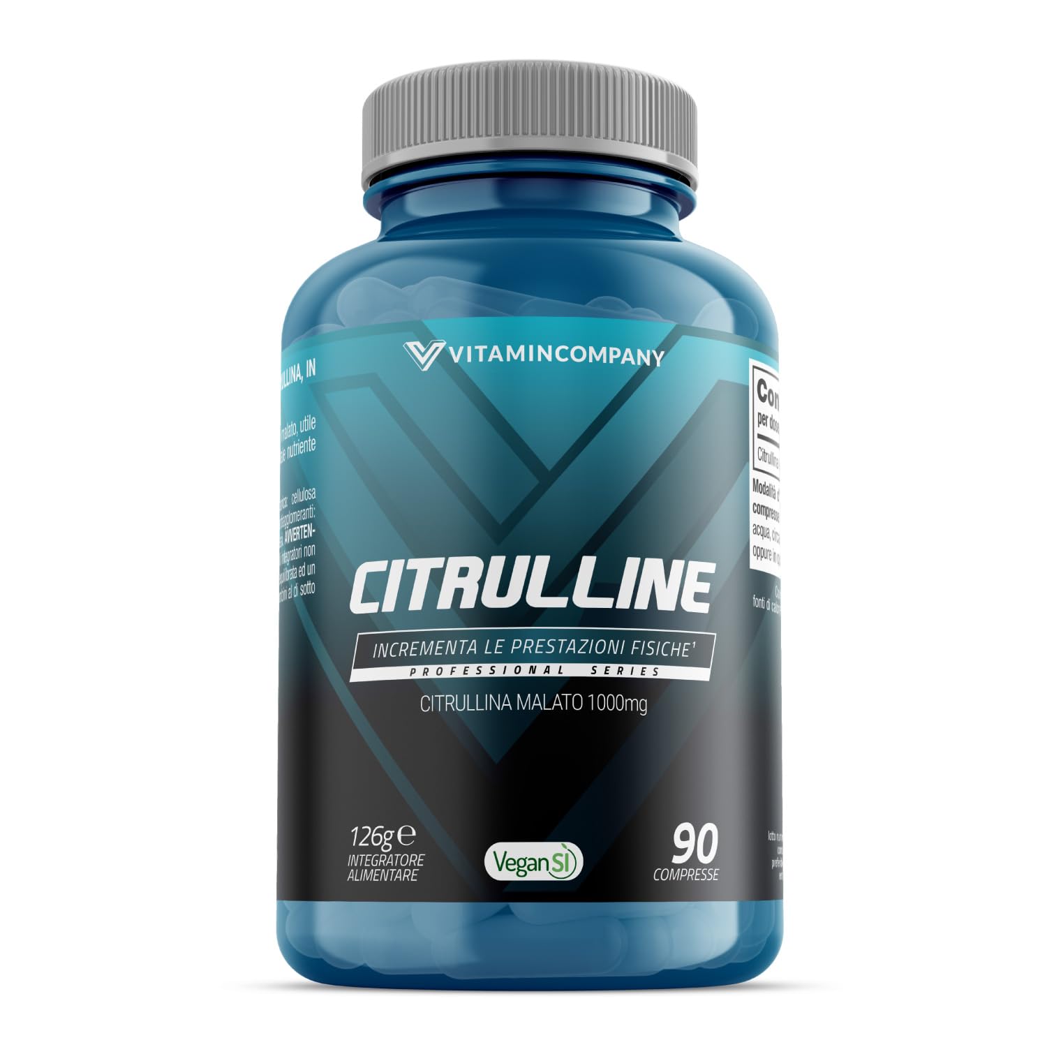 Citrulline - Citrullina e Acido Malico, 1000mg di Citrullina Malato per Compressa, Supporto Energetico, 90 Compresse