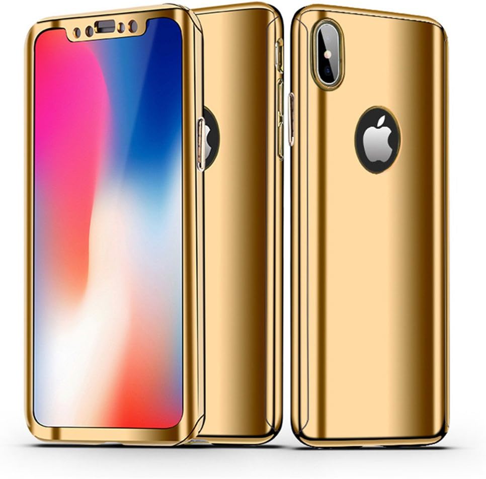 Amazon Com Leagway Iphone X Case Cover Ultra Slim 360 Degree Full Body Protection 3 In 1 Anti Scratch Plating Mirror Case Skin With Tempered Glass Screen Hard Pc Protector For Apple Iphone Amazon Com Leagway Iphone X Case Cover Ultra Slim 360 Degree Full Body Protection 3 In 1 Anti Scratch Plating Mirror Case Skin With Tempered Glass Screen Hard Pc Protector For Apple Iphone