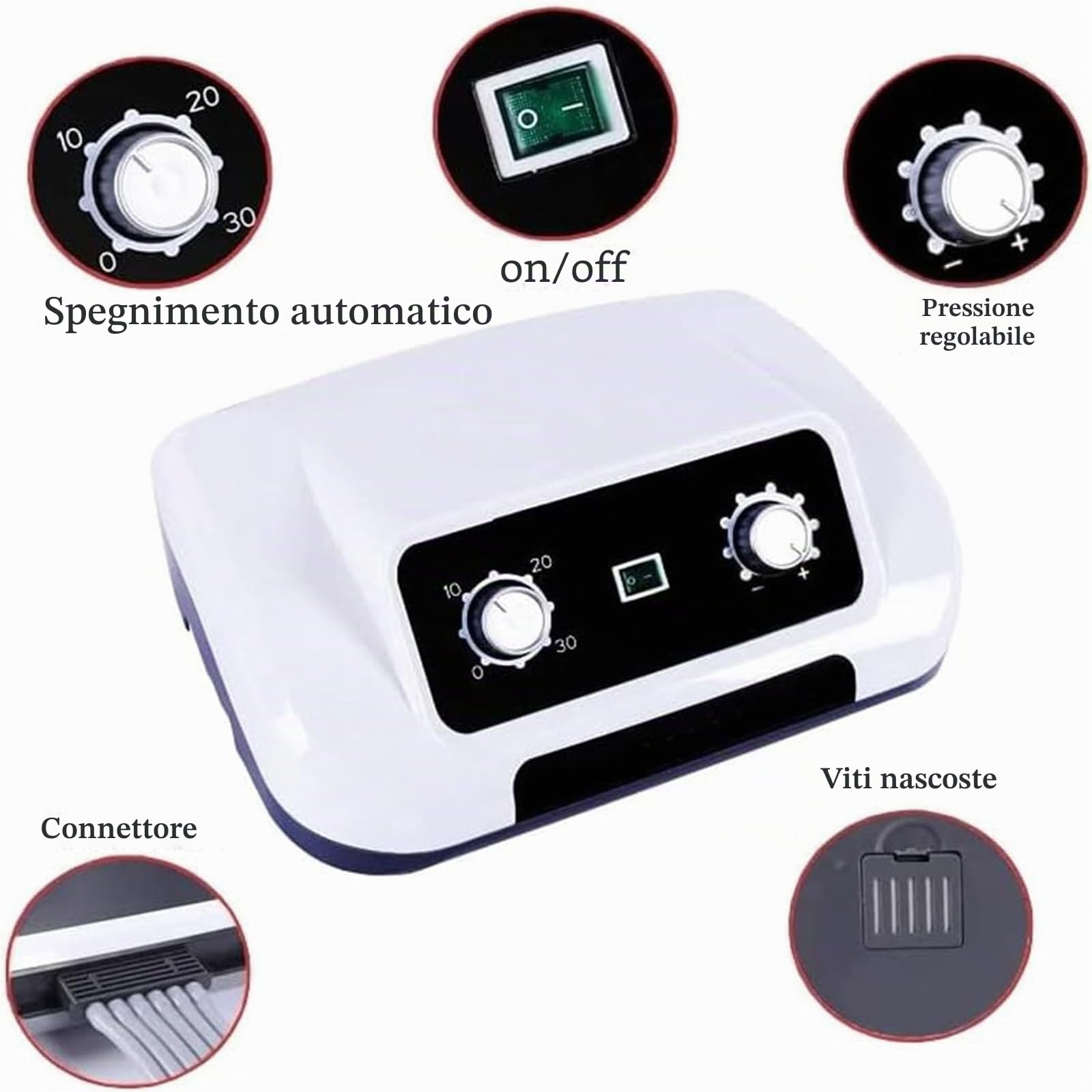 Apparecchio Pressoterapia per Casa per Gambe E Addome, Macchinario Pressoterapia Linfodrenaggio Glutei Gambe Addome Professionale, 4 6 8 Camere d'Aria, Macchina Drenante Gambe