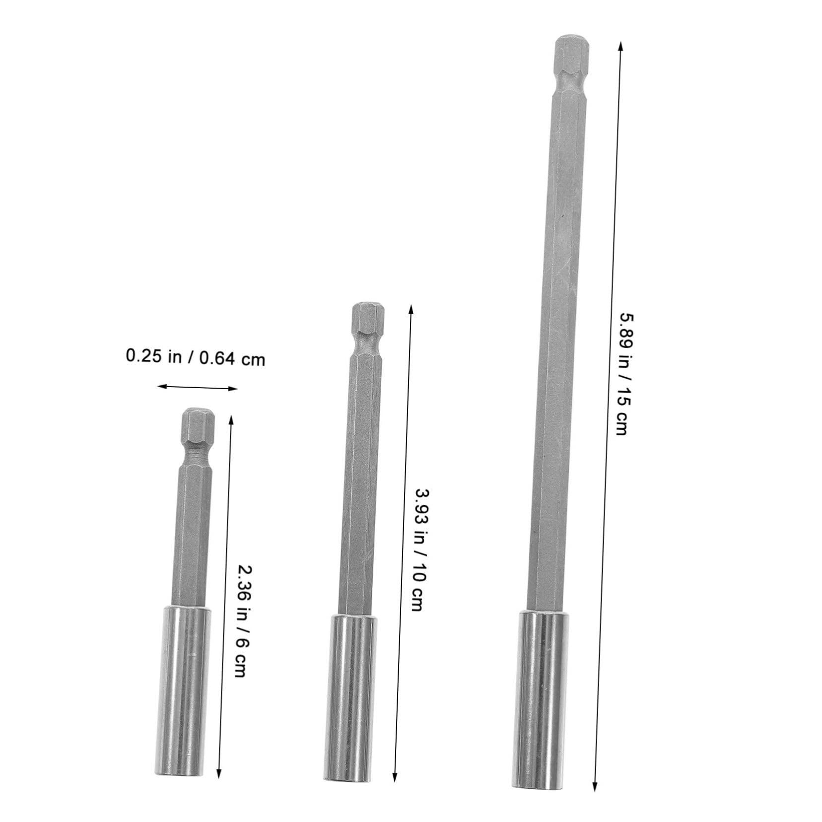 15 Pezzi Prolunga per Trapano con Supporto Magnetico Aste Estensibili in Acciaio al Carbonio Resistente Compatibile con Adattatori Attrezzo Professionale per Falegnameria e