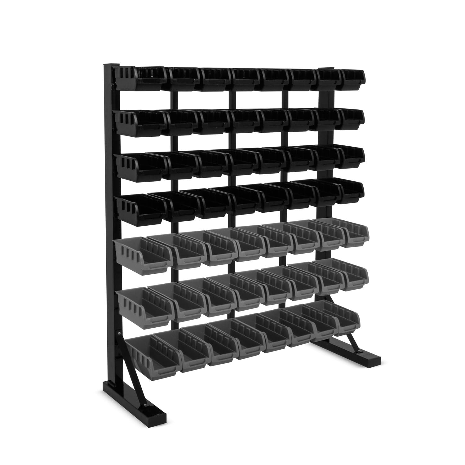 BOUDECH Pal Basic - Scaffale da garage per minuteria, porta attrezzi freestanding con 56 porta utensili