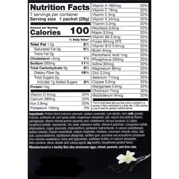 Image of ProteinWise - Vanilla Meal Replacement Shake or Pudding Mix - 7 /Box