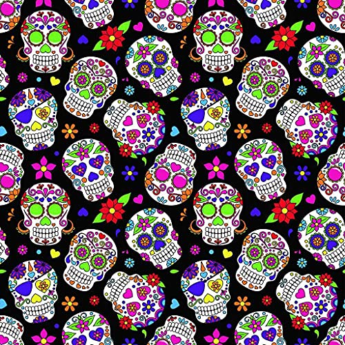 Couverture microfibre douce crâne coloré pour soirées canapé