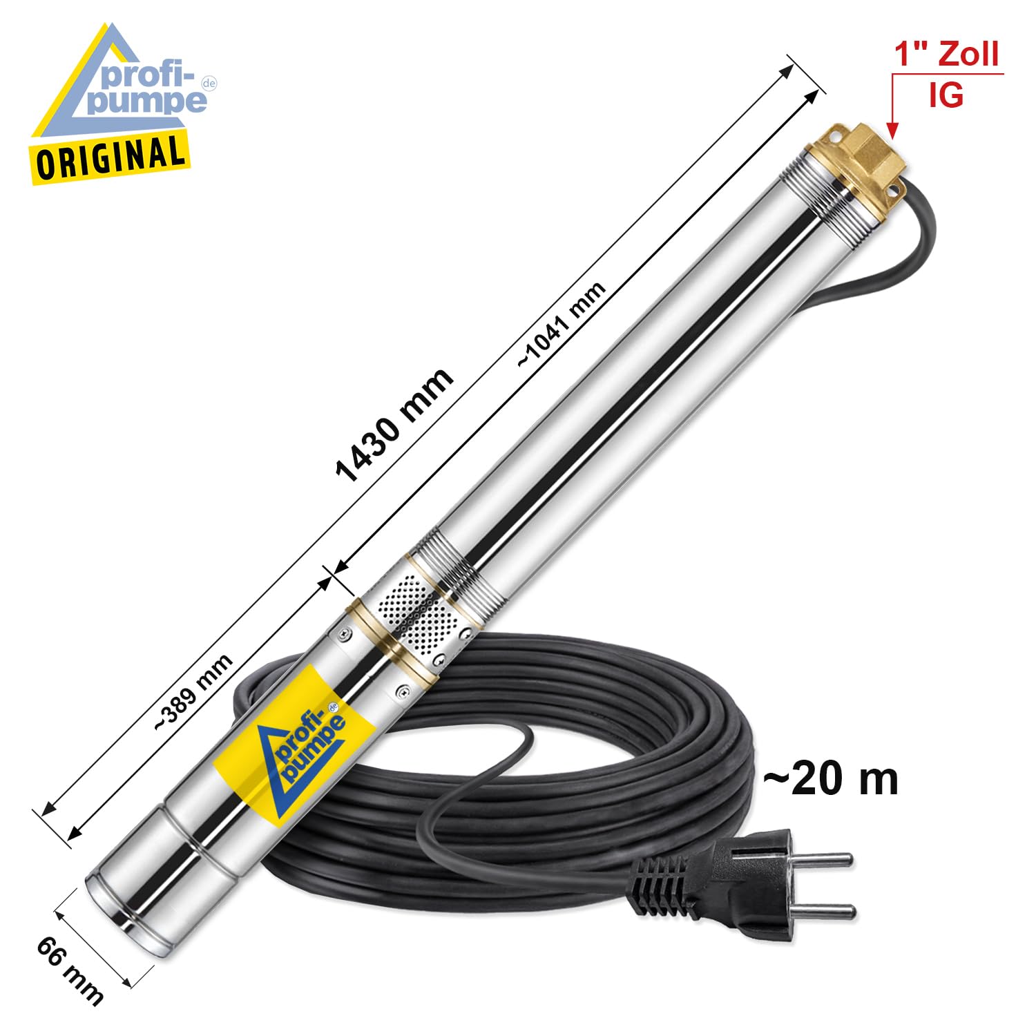 BOMBA DE AGUA - BOMBA SUMERGIBLE - BOMBA SUMERGIBLE PARA POZO "550Watt - Fuente-Star-550-5" (2,5")" BOMBA PARA POZO PROFUNDO - BOMBA DE ACERO INOXIDABLE - BOMBA ELECTRICA SUMERGIBLE