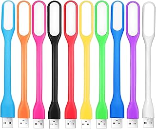 10 Pack Mini USB Light for Keyboard, Flexible USB Lamp for Computer, Adjustable USB Laptop Light Gooseneck Structure, LED Lighting Source