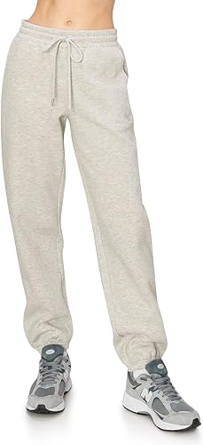 Cali1850 Pantalones deportivos de forro polar de nube de alta calidad para mujer con cordón elástico suaves acogedores casuales