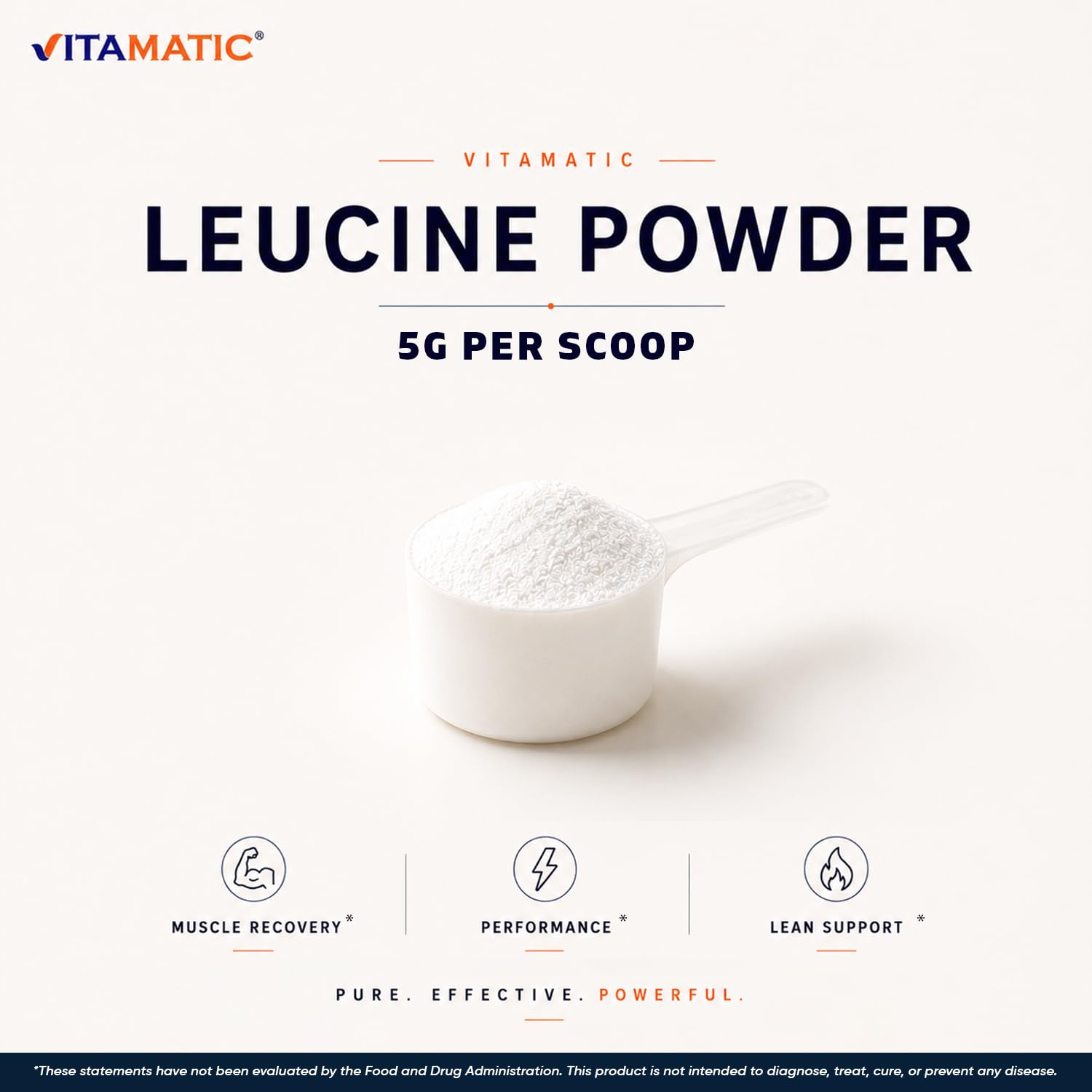 Vitamatic L-Leucine Powder 500g (17.6 oz), 5g Per Serving, Pure Amino Acid Supplement, Unflavored, Non-GMO, Gluten Free, Supports Muscle Recovery & Protein Synthesis, 100 Servings — Amazon image 6