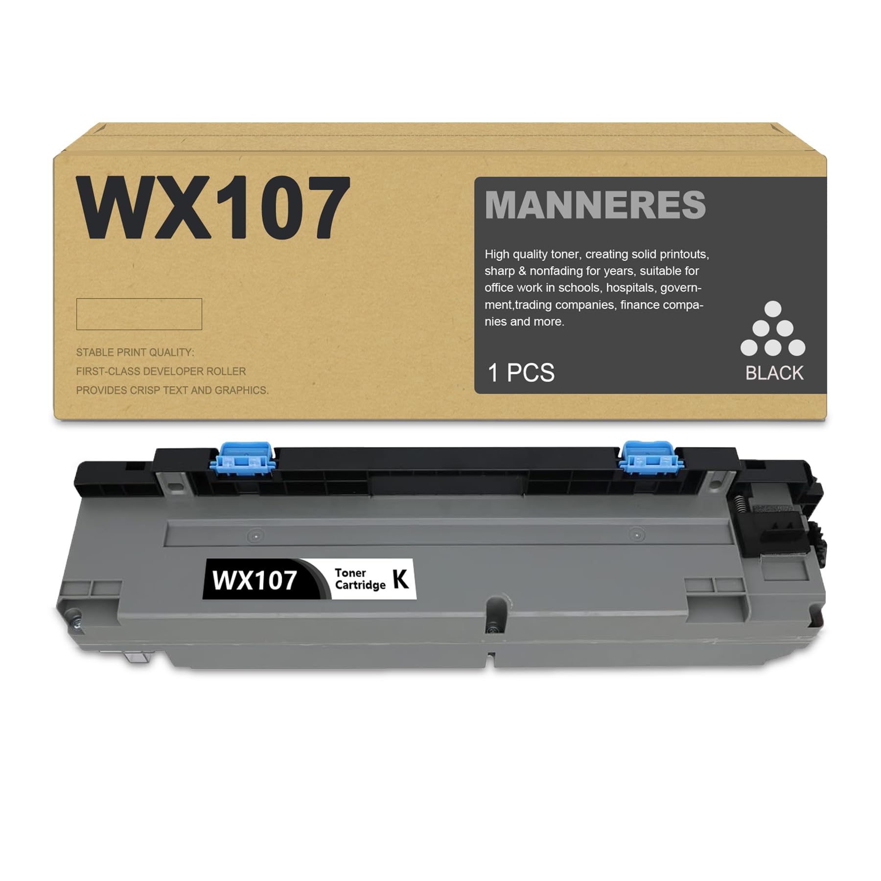 MANNERES WX-107 Waste Toner Box 1 Pack - Compatible WX107 Waste Toner (Up to 44,500 Pages) Replacement for Konica Minolta Bizhub C250i C300i C360i