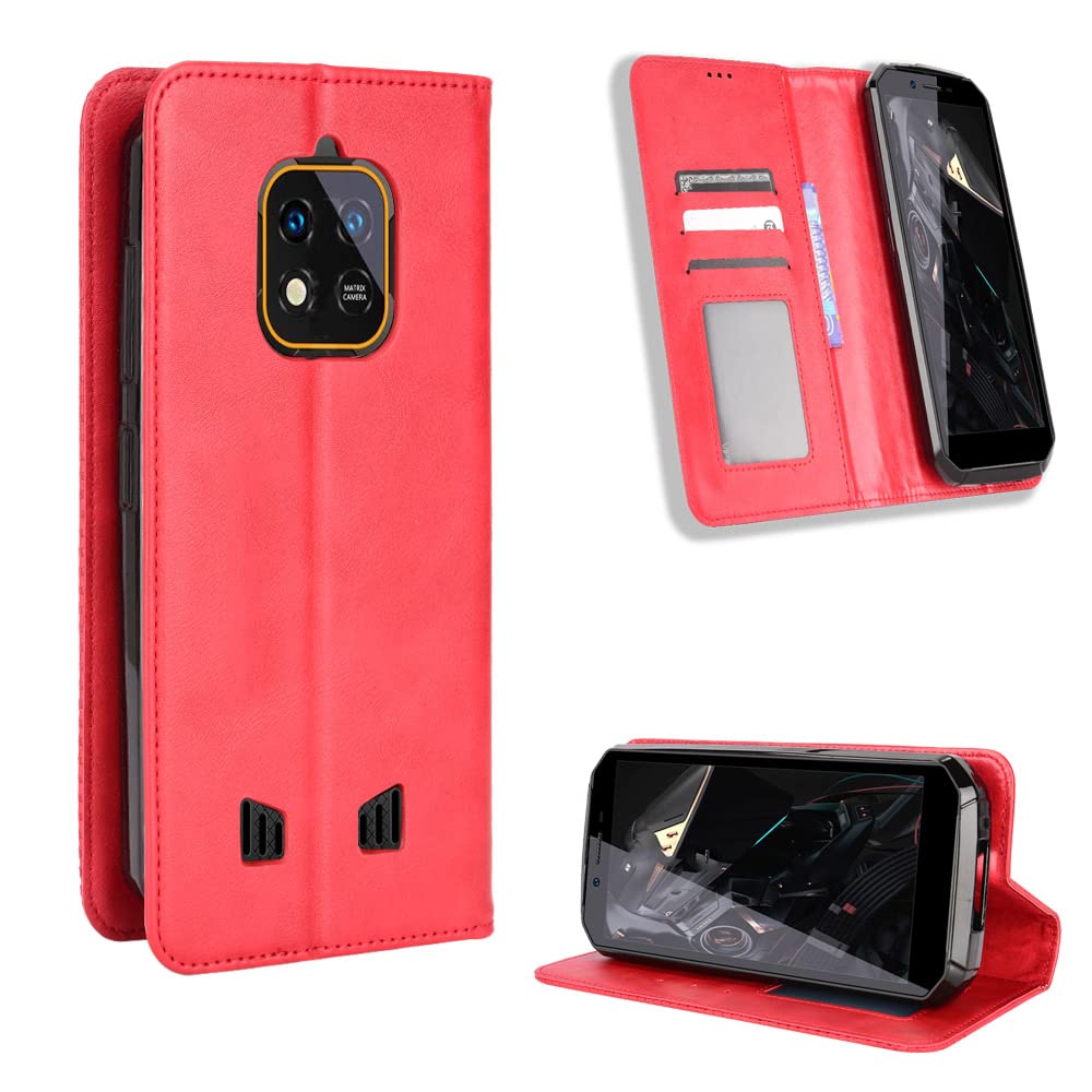 COQUE Custodia Portafoglio Per Oukitel WP18 - Cover Flip In Pelle Con Slot Porta Tessere E Cordino, Motivo Diamante Oro - 4