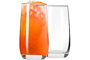 PARACITY Vasos para Agua: Juego de 2 vasos altos de 12 onzas...