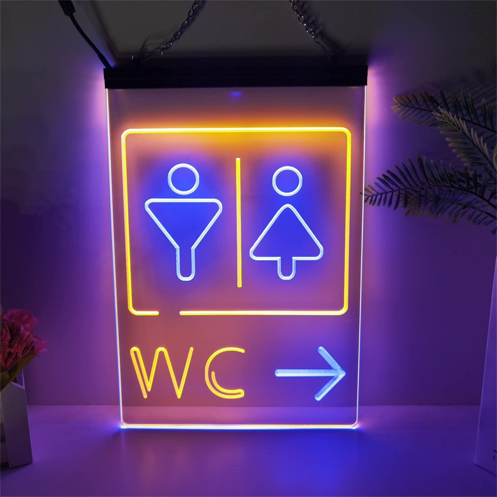 REWIS WC Arrow Point to Right LED Neon Signs