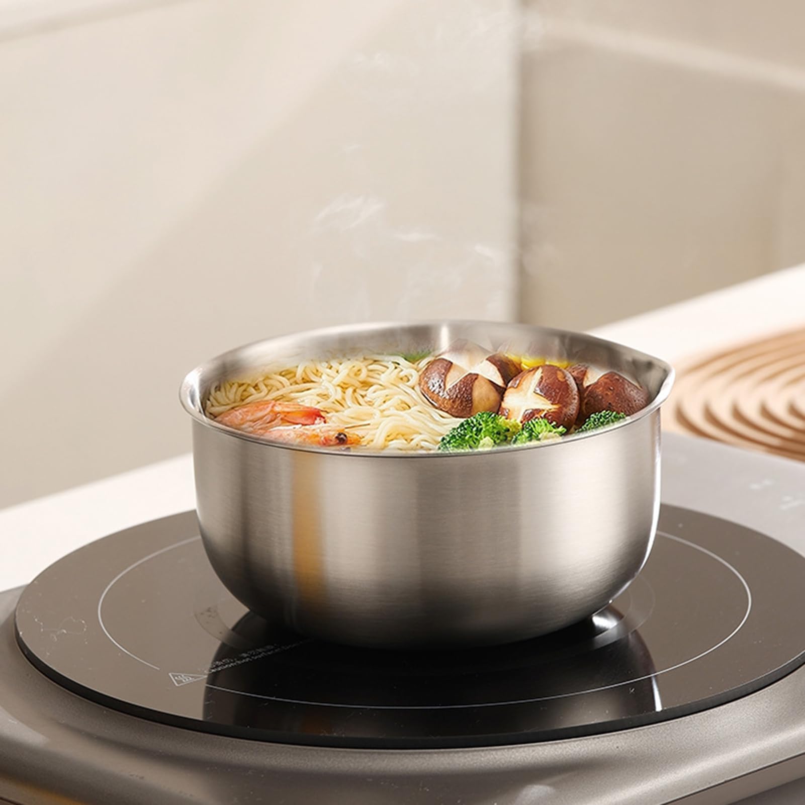 Colador microporoso de acero inoxidable, apto para lavavajillas, cuenco para mezclar ensaladas, lavadora de arroz, verduras, frutas, arroz, lavado de alimentos