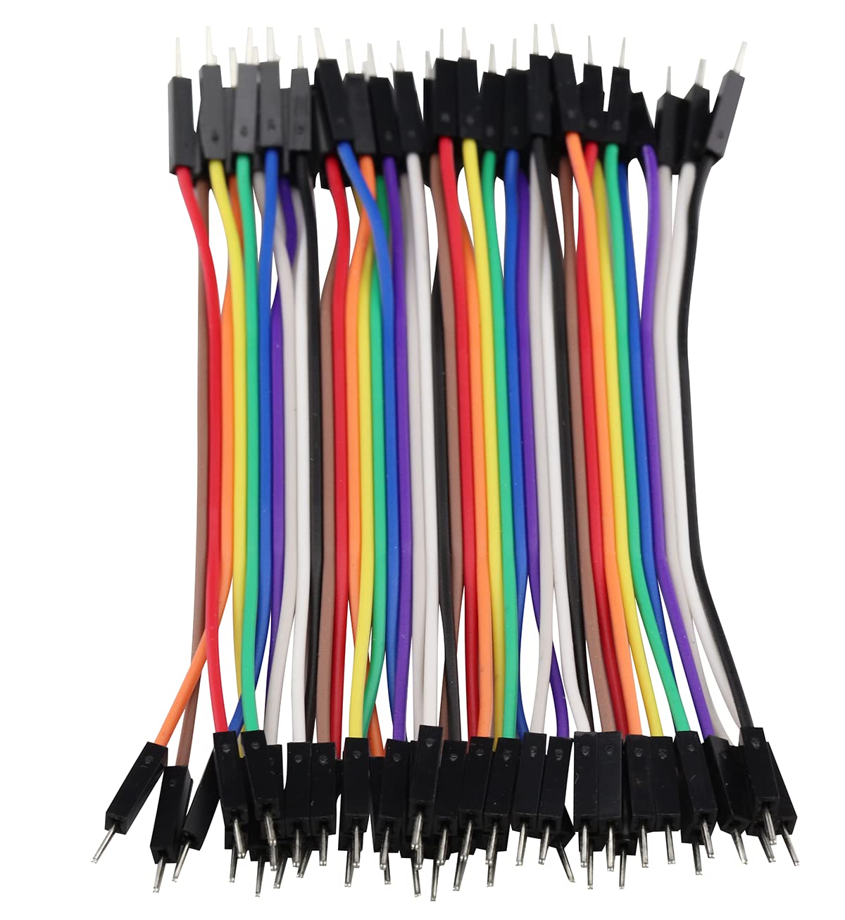 120P 10CM 40pin Cavo di collegamento del ponticello Set di maglioni (Da maschio a femmina, da maschio a maschio, da femmina a femmina), 20PCS Single Row Header 40pin 2.54mm PCB Header