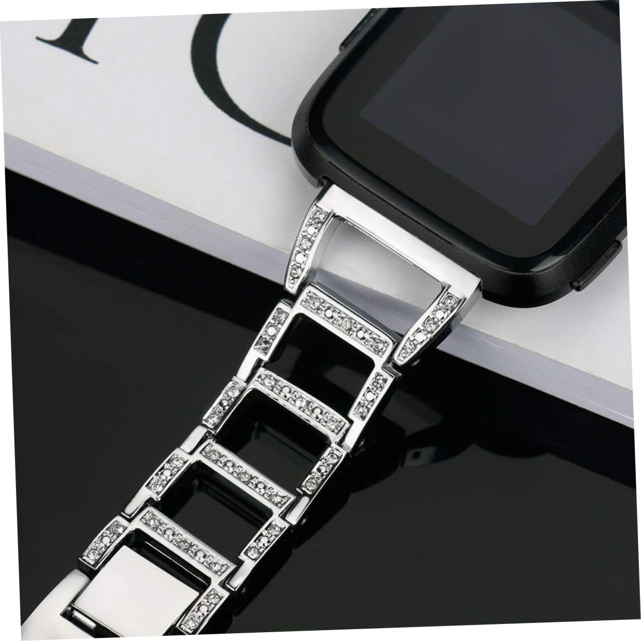 HOMSFOU ver reloj de reemplazo banda de reloj inteligente correa de reloj de pulsera accesorios para relojes inteligentes correa de reloj de acero inoxidable Golden