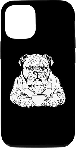 iPhone 13 Bulldog Coffee Dog - Funda de perro de raza American Bully