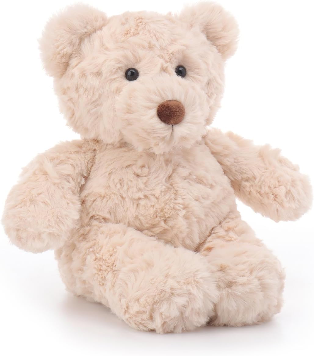 Apricot Lamb Cream Coffee Bear Stuffed Animals for Kids, Soft Cute Plush Toys for Baby Girl and Boy, 8.7 Inches