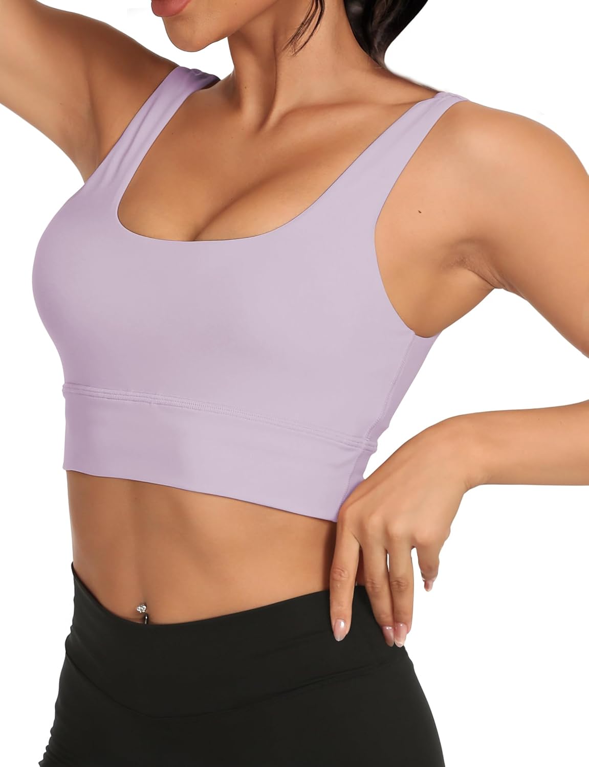 Buauty Sports Bras for Women, Medium Support Sport Bra Workout Built in Bra U Back Yoga Sports Bra - Image 3