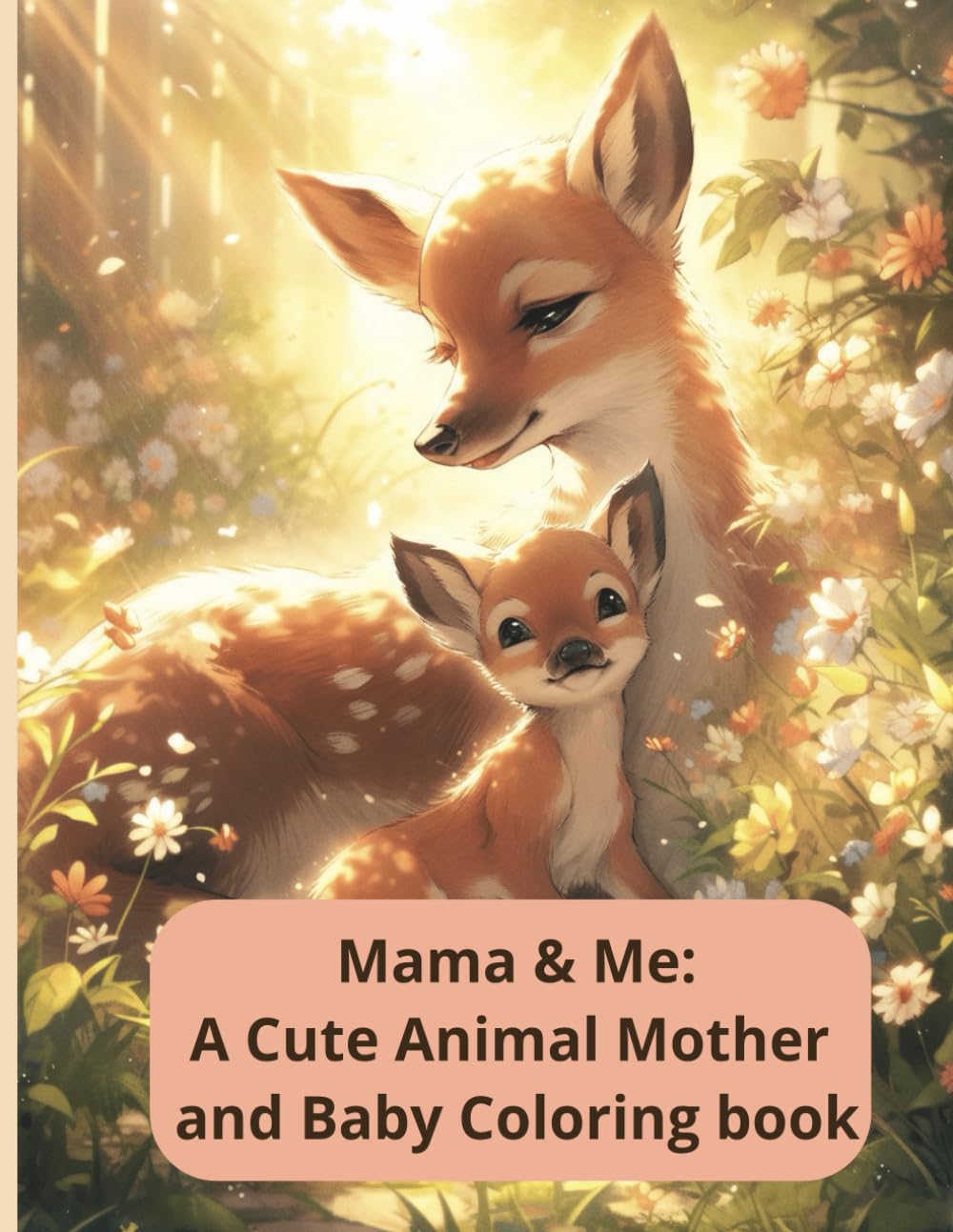 Mama & Me: A Cute Animal Mother with Baby Coloring Book