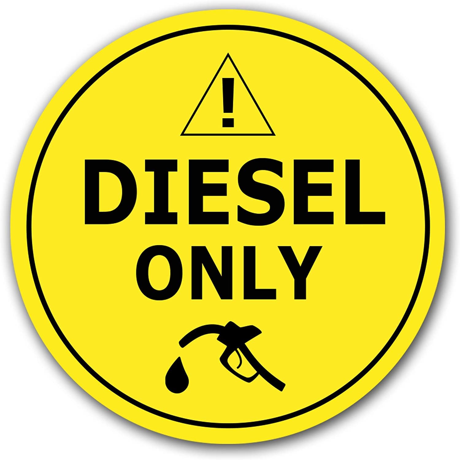 5 adesivi per serbatoio solo diesel, diametro 9,5 cm, con protezione UV per esterni e interni