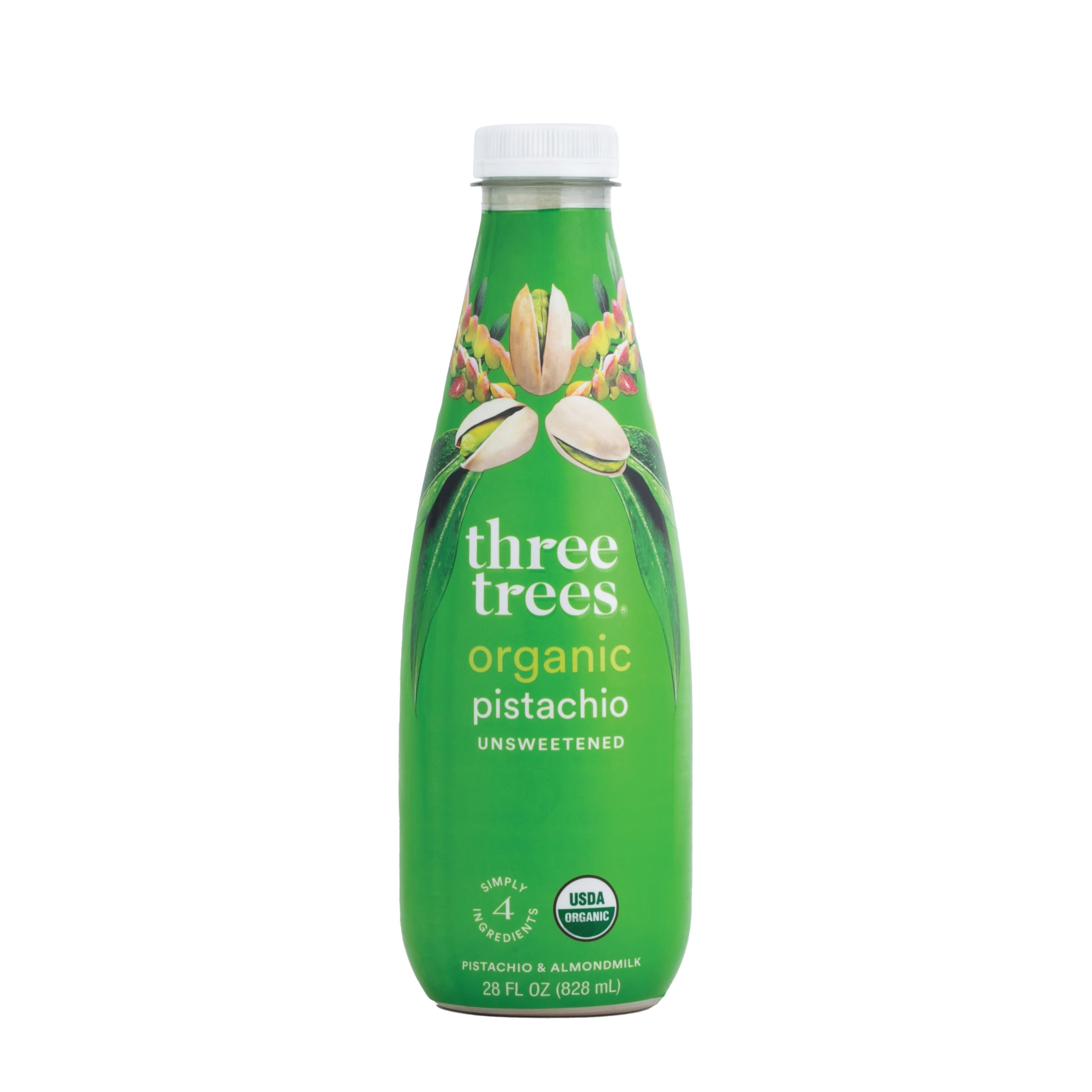 Amazon.com: Three Trees Organic Pistachio Milk, Unsweetened, Dairy