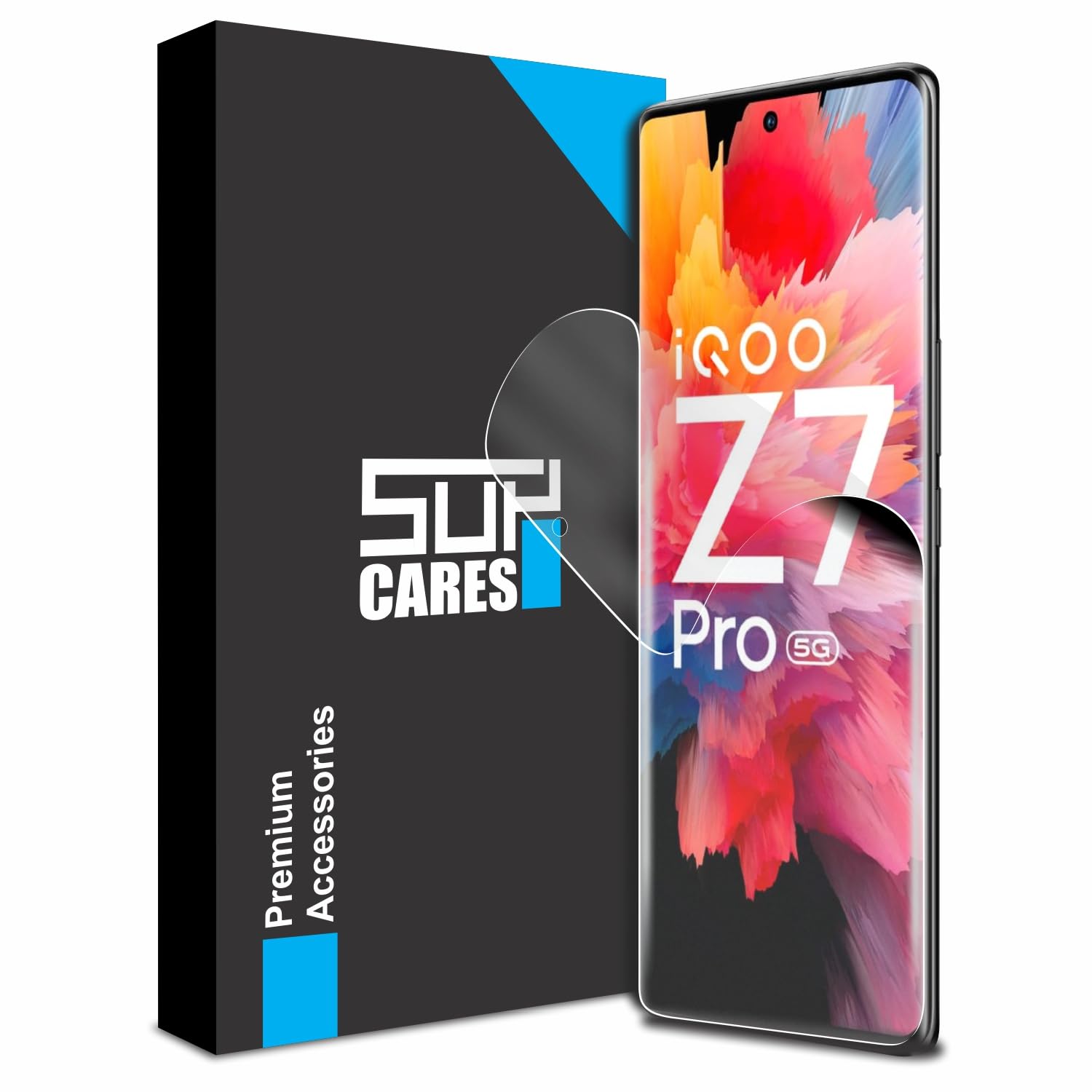 SupCares TPU Anti Glare Matte Unbreakable Membrane Screen Protector for iQOO Z7 Pro 5G And Vivo T2 Pro 5G (6.78 Inch) With Easy-Self Installation Kit | Transparen (B0CJFC7F3K) Amazon Price History, Amazon Price Tracker