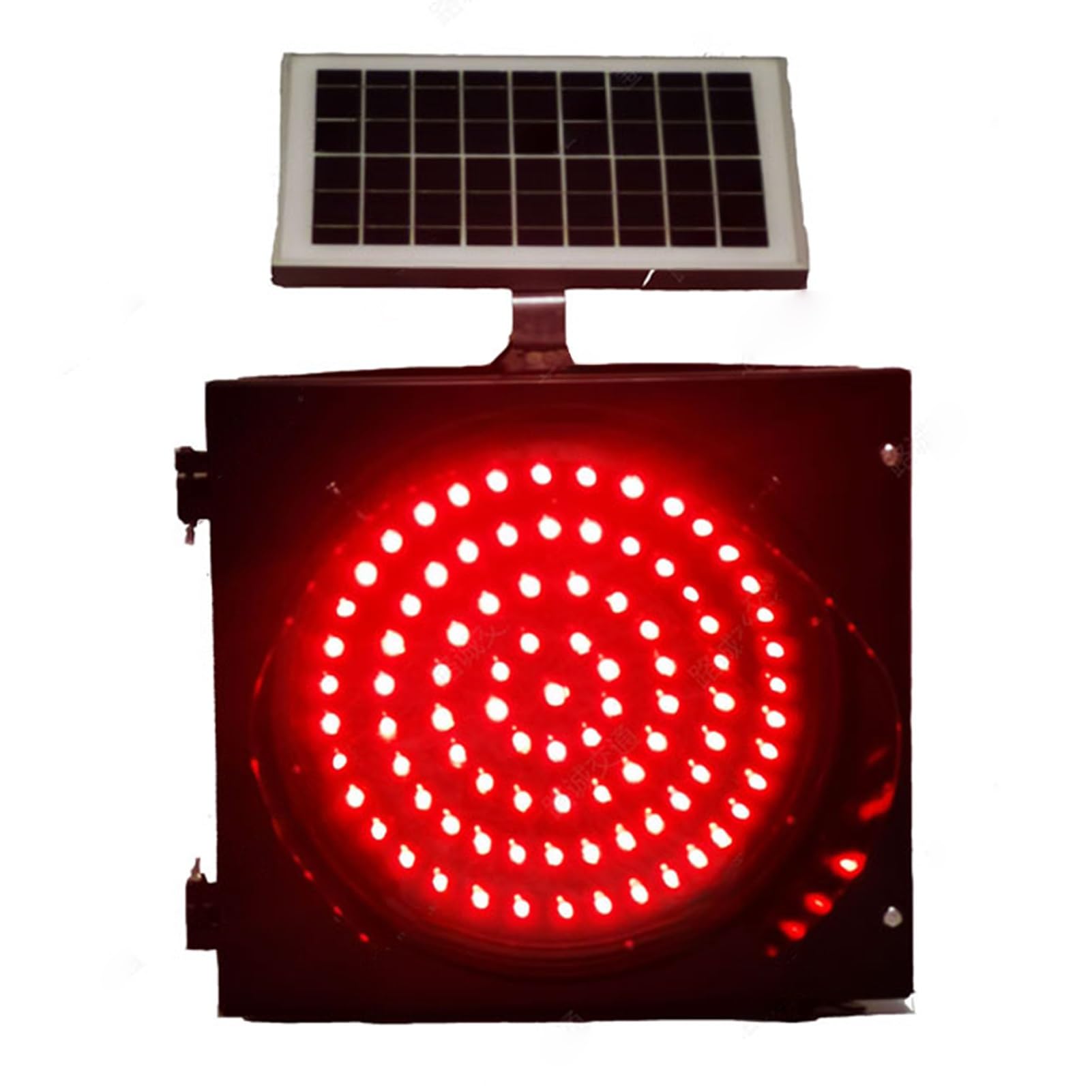 Feu rouge clignotant solaire pour sécuriser la sortie de résidence et passage à niveau