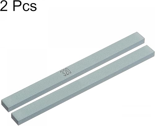 Miniatura 3 de uxcell Piedras de afilar 320 grano verde carburo de silicio cuchillo piedra de pulido piedra de afilar 2pcs