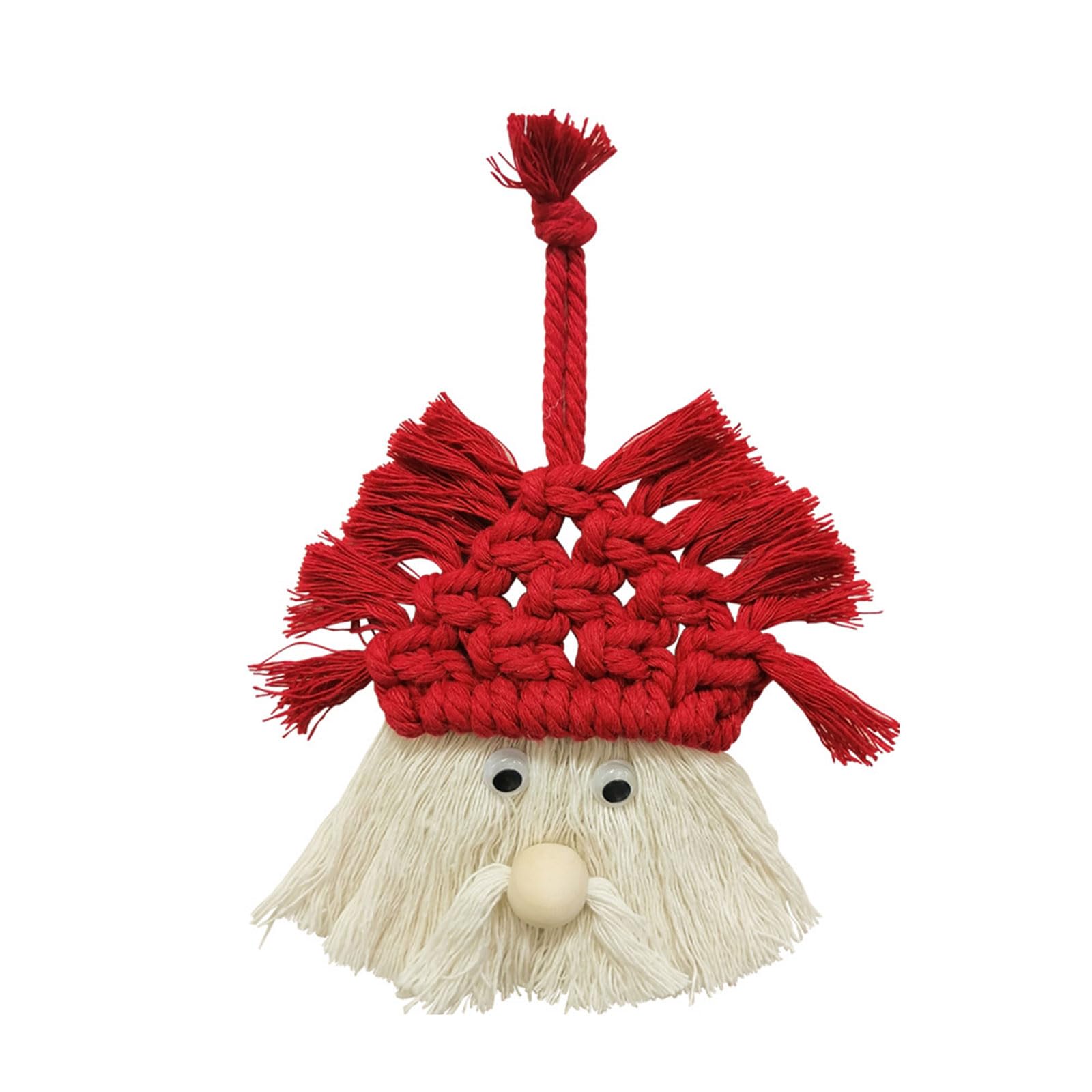 Tsophreniq Exquisite Tassels Christmas Santa Clause Hanging Decor Handwoven Father Christmas Pendant Decorations Handwoven and Fade Resistant Decor