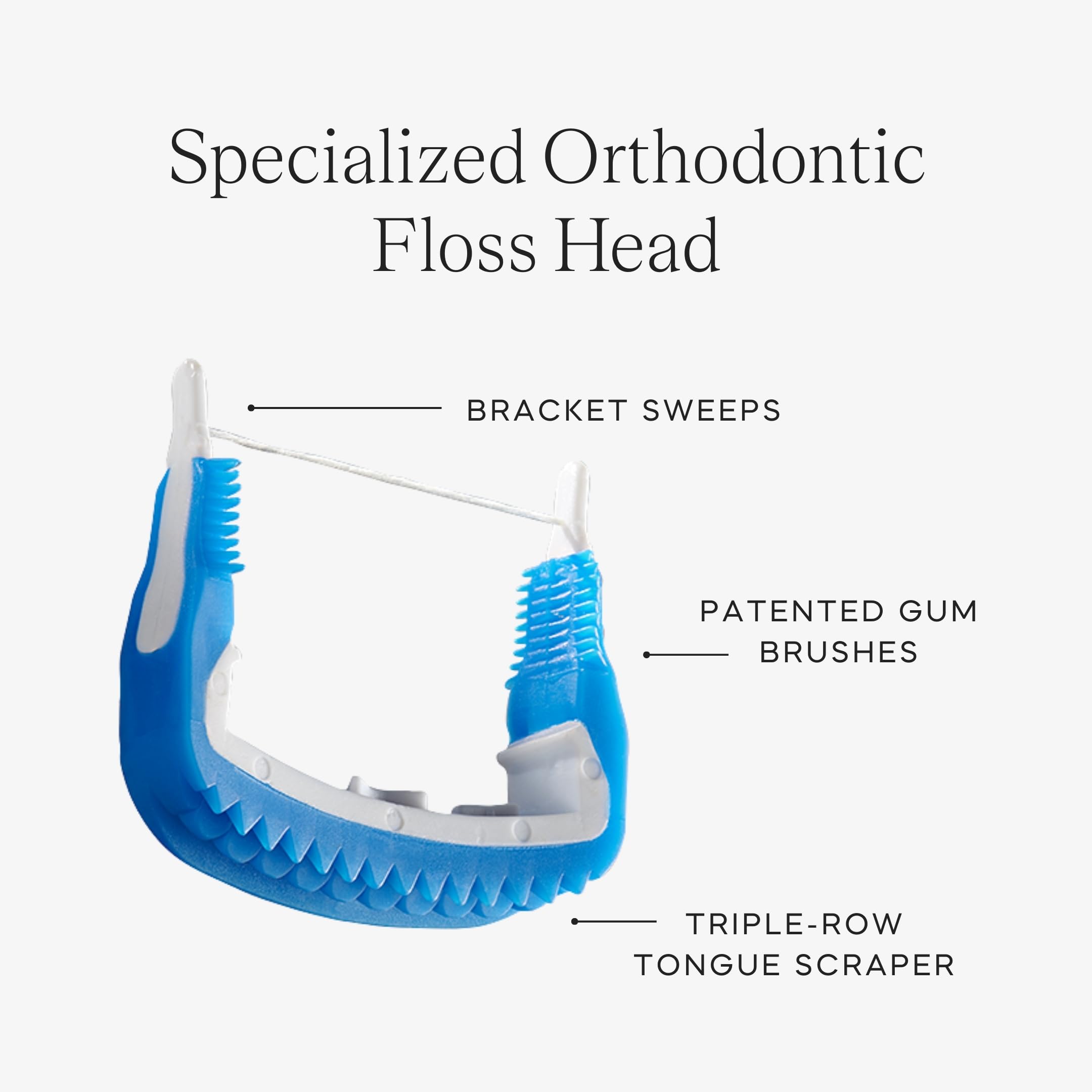 Slate Hilo dental eléctrico, hilo dental de ortodoncia, hilo dental para aparatos ortopédicos, cuidado de aparatos ortopédicos, incluye estimulador de encías, raspador de lengua, herramienta de hilo