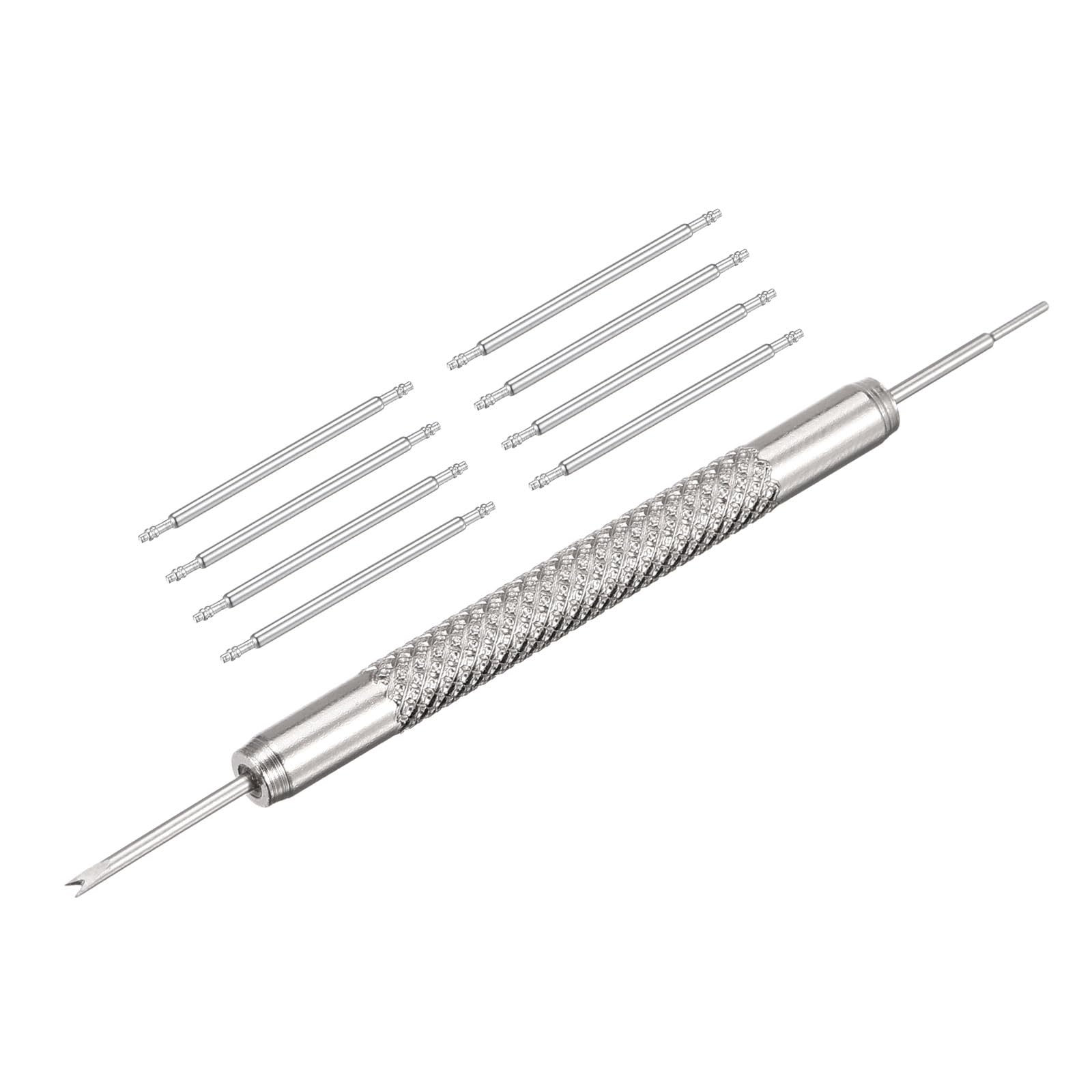 uxcell 25mm Spring Bar Watch Band Pins Replacement with Spring Bar Removal Tool Kit, 1.5mm Dia, 8 PCS