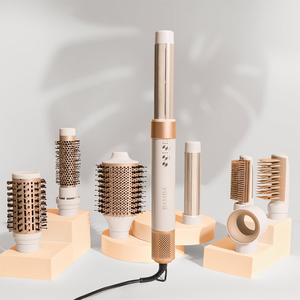 Cecotec - Brosse Soufflante CeramicCare AirGlisse Champagne 1400W, Technologie Coanda, 3 Vitesses, 3 Températures, Contrôle Intelligent de la Chaleur, 110000rpm