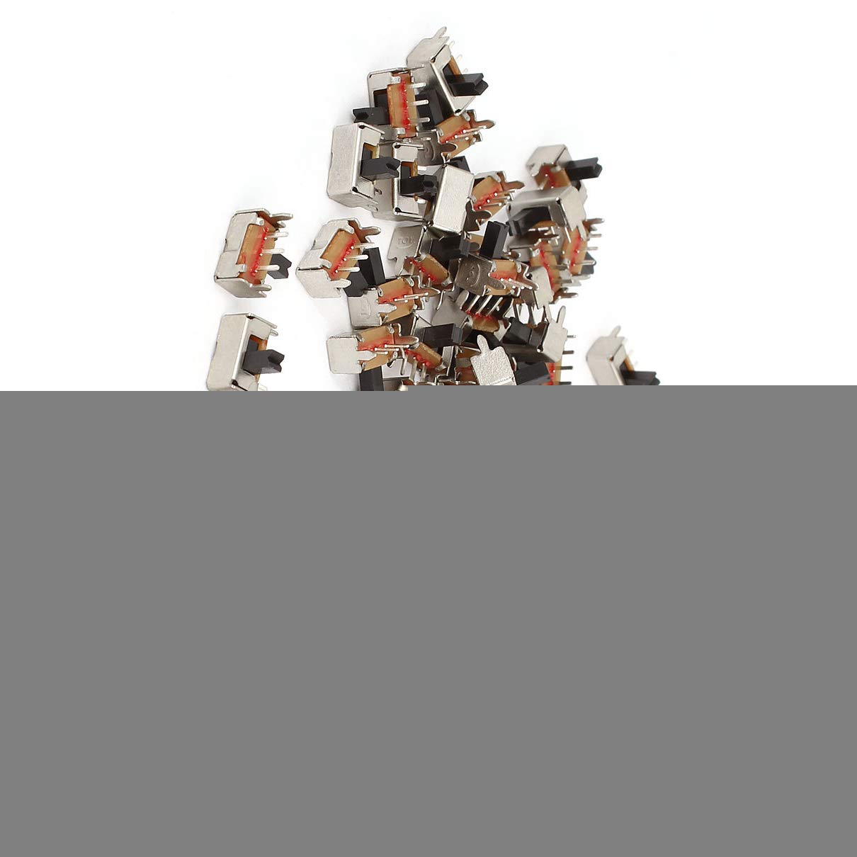 Aexit 50 Pcs Electrical 2 Position 3Pins SPDT Mini Panel Slide Switch AC Timers 250V 3A