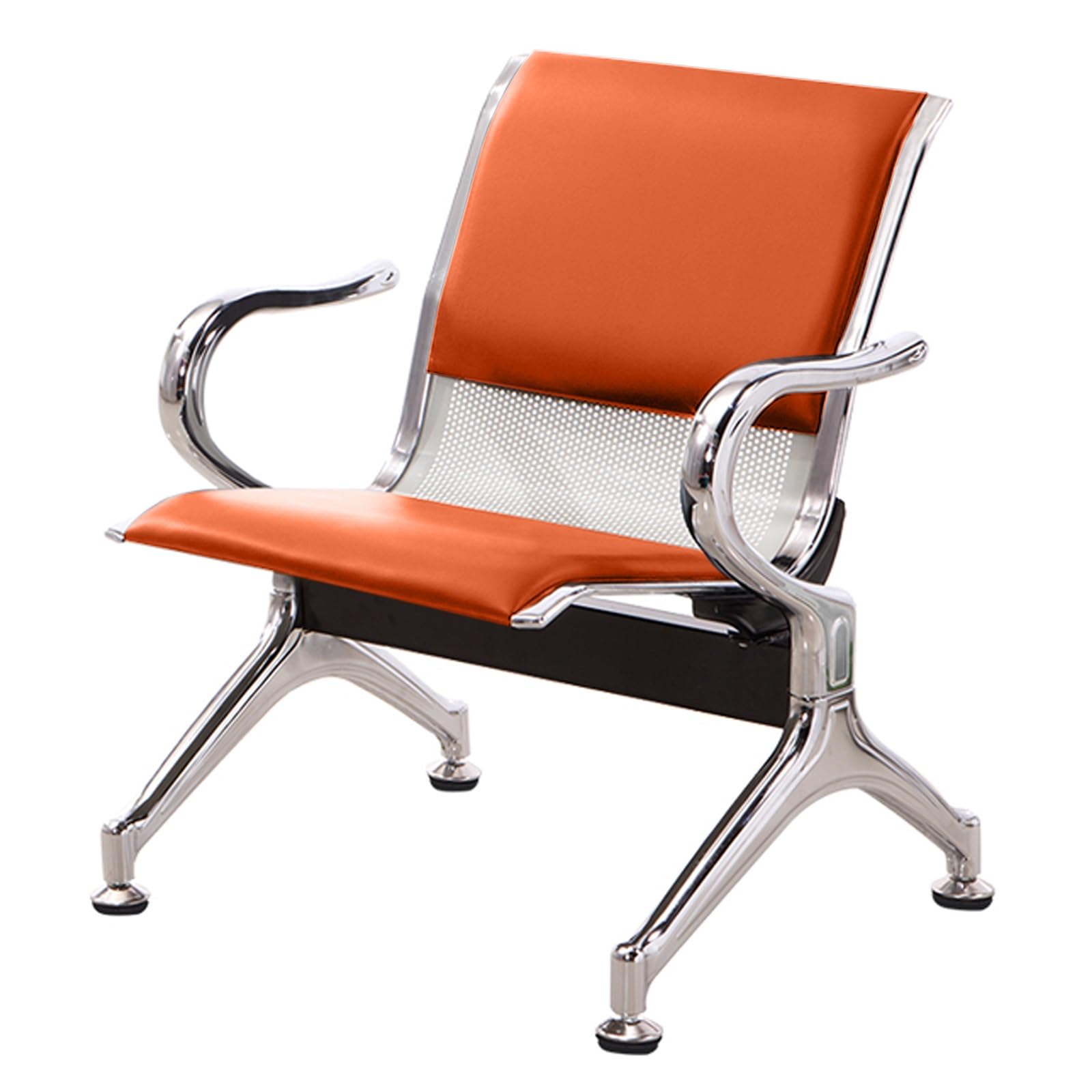 AYCDL Reception Chair for Office Waiting Room Bench Airport Reception Sofa with Armrests & Backrest Ideal for Bank Barber Shop Conference Room,Orange,Orange