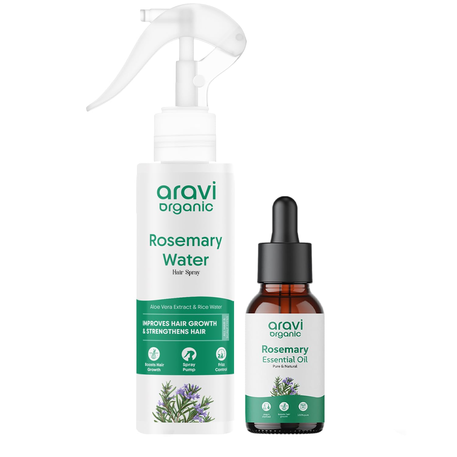 Aravi Organic Hair Care Combo – Rosemary Water Spray (100ml) + Rosemary Essential Oil (15ml)-image-43