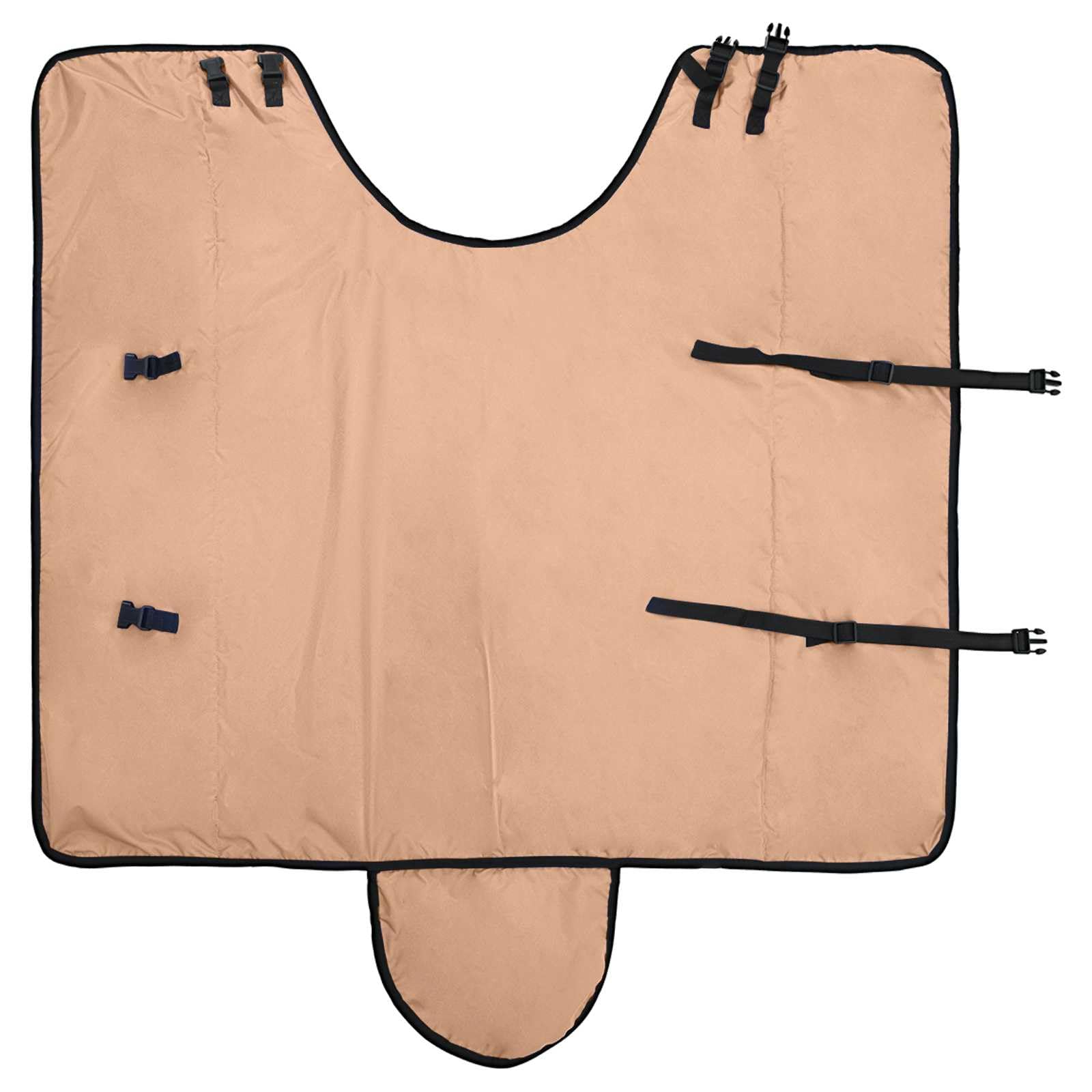 Manta para caballos Cappuccino de 125 cm, poliéster, transpirable y ligera, para entrenamiento, establo y transporte, sin cubierta para el cuello