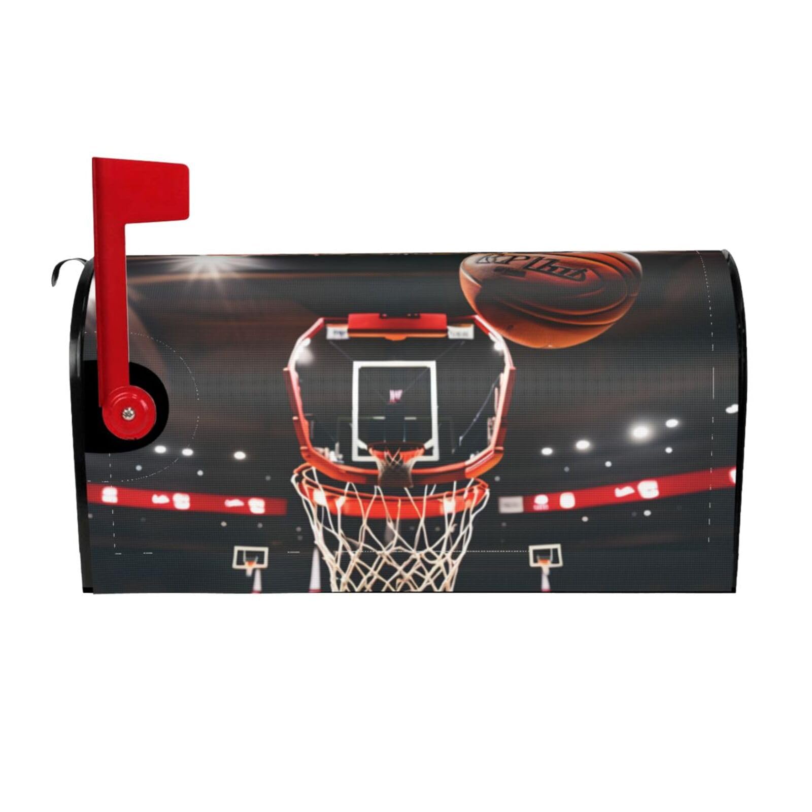 Basketball Print Mailbox Covers Magnetic Mailbox Post protective cover for Garden Yard Outdoor Decor