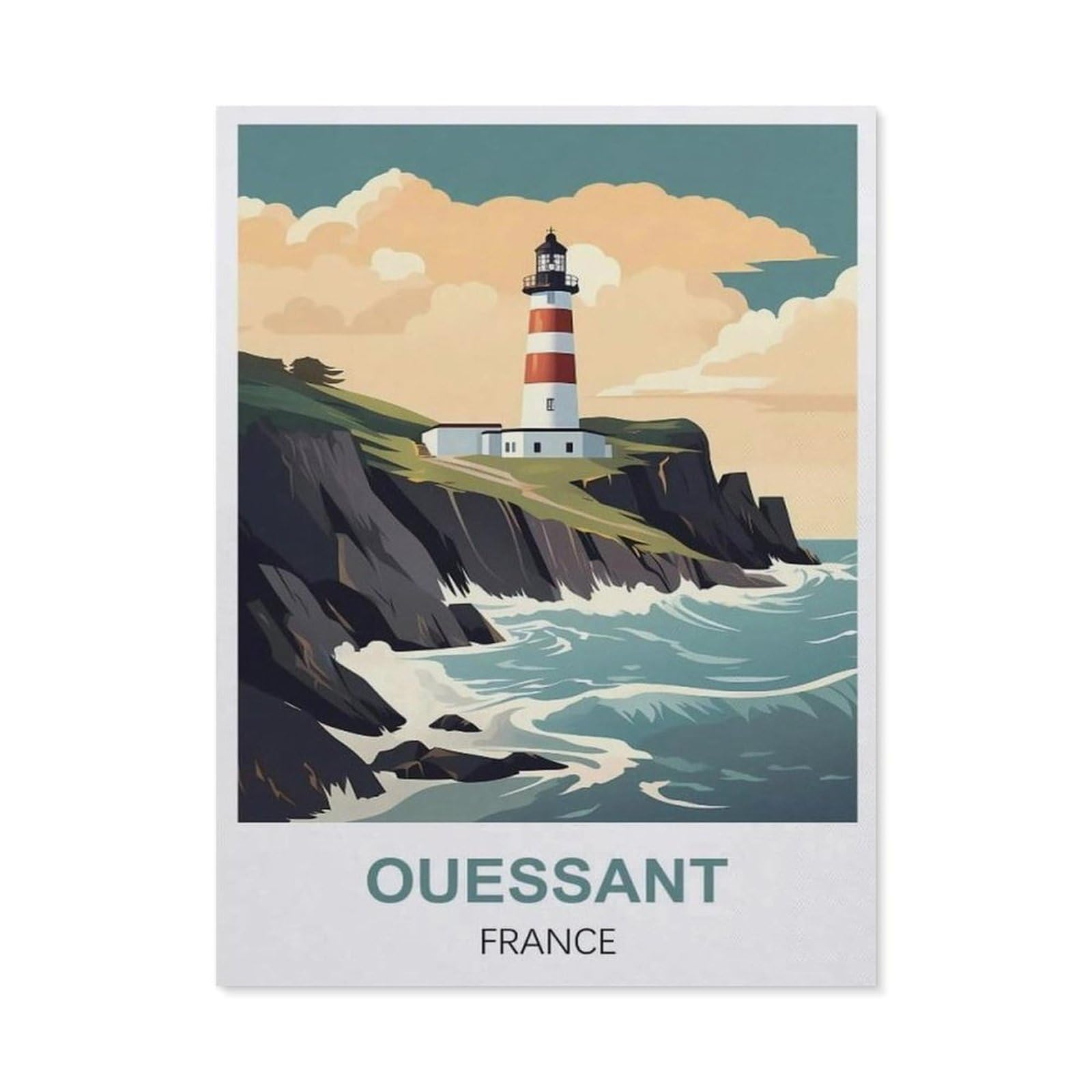 Metal Tin Sign，Ouessant France(20x30cm）