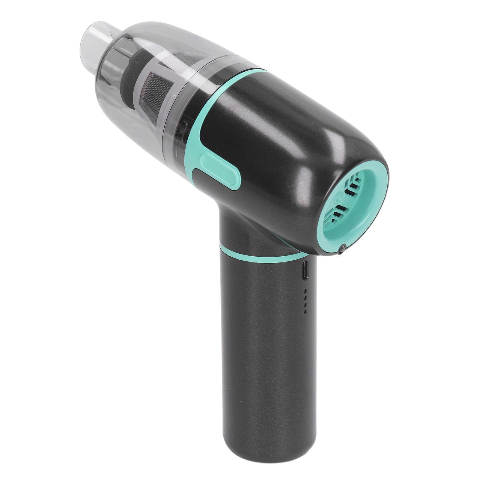 Aspiradora de Mano, Aspiradora de Mano Inalámbrica 90W 18500Pa 3 Engranajes con Filtro HEPA Luz LED, Plumero de Aire de PC ABS para Limpieza de Coche, Hogar y Oficina